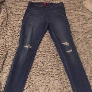Jennifer Lopez slightly distressed stretch Jeans